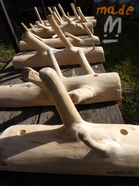 madeMadera, perchero, rústico, vintage, antiguo, hogar, decoración, ropa