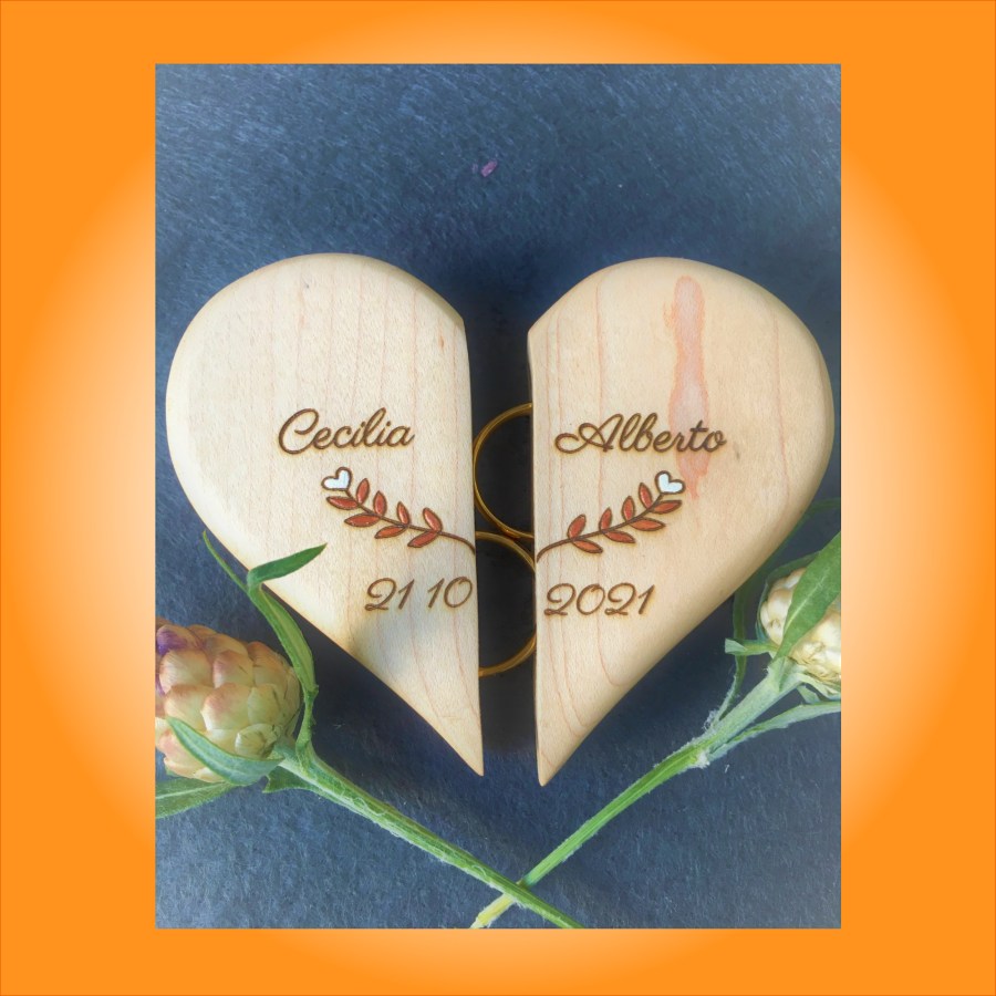 porta alianzas corazon para tus anillos de boda